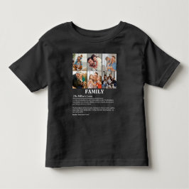 Personlig 6 Fotokollage-familjdefinition T Shirt