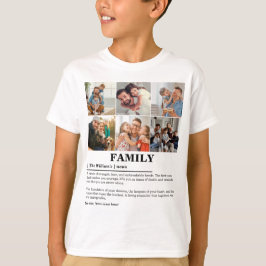 Personlig 6 Fotokollage-familjdefinition T Shirt