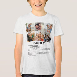 Personlig 6 Fotokollage-familjdefinition T Shirt
