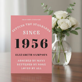 Personlig 70-årsdag 1956 Lägg till ditt namn Rosa Inbjudningar