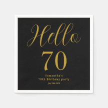 Personlig 70-årsdag Svart Guld Födelsedag
