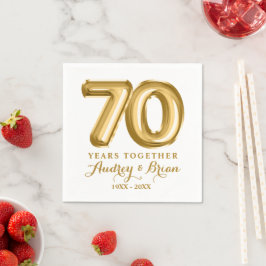 Personlig 70-årsjubileum pappersservett