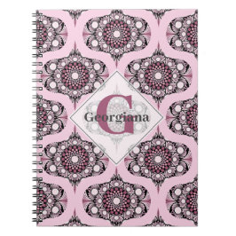 Personlig 70: Dusky Ro Cherry Blommar Mandala Anteckningsbok