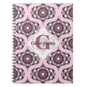 Personlig 70: Dusky Ro Cherry Blommar Mandala Anteckningsbok