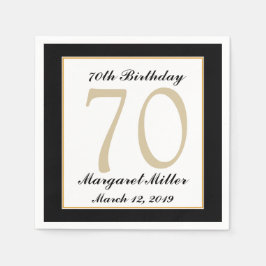 Personlig 70:e Födelsedagsfesten Napkins Pappersservett