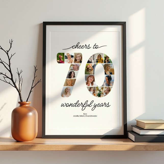 Personlig 70-foto Collage Firande Affisch (Skapare uppladdad)