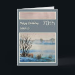 Personlig 70th Scenia Nature Birthday Card Kort<br><div class="desc">Bilder med vattentorlek 70:e födelsedagshälsningskort. Helt anpassade Namn och ålder. Ge en personlig röra på födelsedagen!</div>