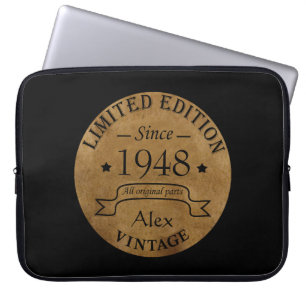 Personlig 75 vintage 75:e födelsedag laptop fodral