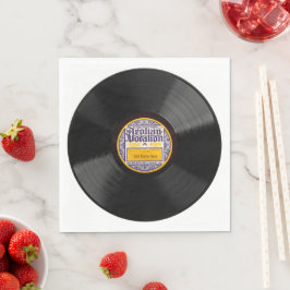 Personlig 78 Pappra blöjor för vinylpostdesign Pappersservett