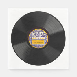 Personlig 78 Pappra blöjor för vinylpostdesign Pappersservett