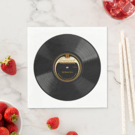 Personlig 78 Pappra blöjor för vinylpostdesign Pappersservett