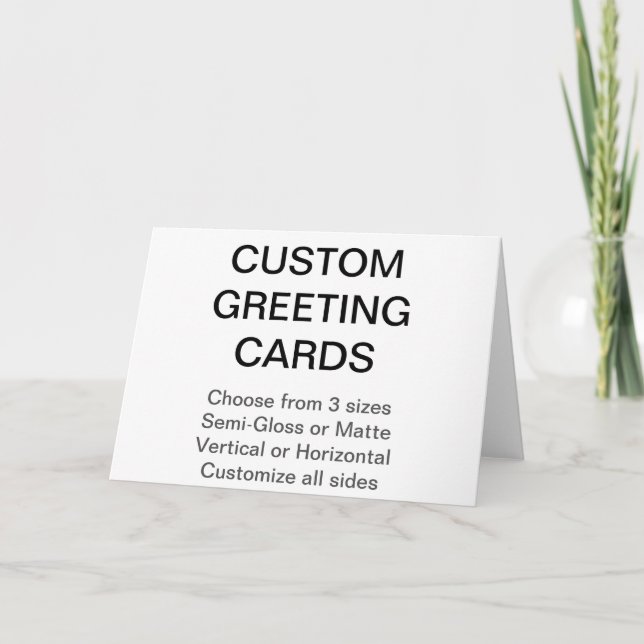 Personlig 7" x 5" fotohälsningskort kort (Framsida)