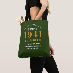 Personlig 80:e födelsedag 1941 Elegantens Grönt Ch Tygkasse