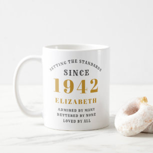 Personlig 80:e födelsedag 1942 Elegant Lägg till N Kaffemugg