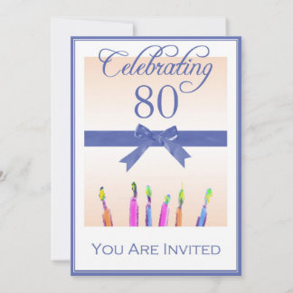 Personlig 80:e Födelsedagsfest inbjudan