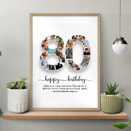 Personlig 80:e födelsedagshus Poster