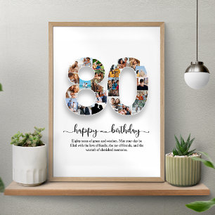 Personlig 80:e födelsedagshus Poster