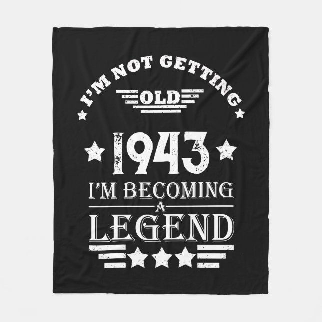 Personlig 80 vintagars 80-årsdag fleecefilt (Framsidan)