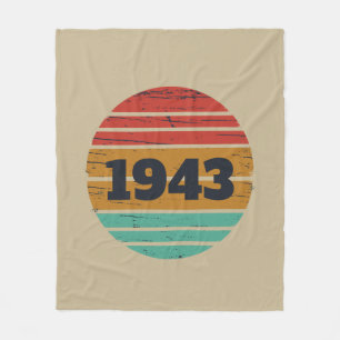 Personlig 80 vintagars 80-årsdag fleecefilt