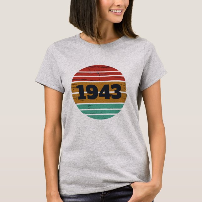 Personlig 80 vintagars 80-årsdag t shirt (Framsida)