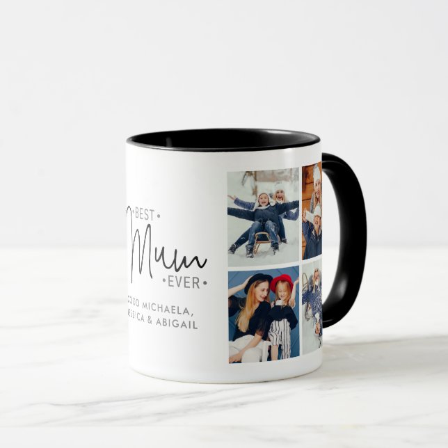 Personlig 8-foto 'Bästa mamma någonsin' Mugg (Framsida höger)
