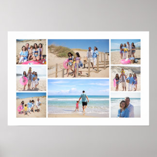 Personlig 8 Fotoskollage Poster