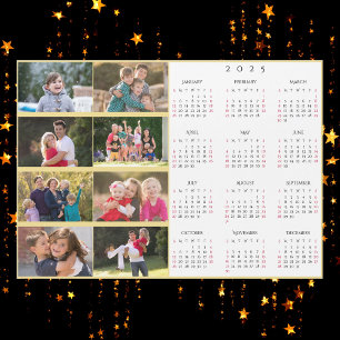Personlig 8 Photo Collage Family 2025 Calendar