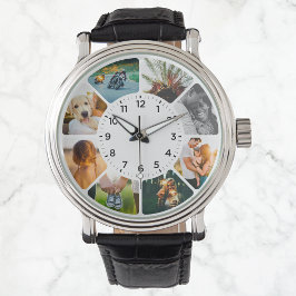 Personlig 8 Rundade foton Wrist Watch Armbandsur