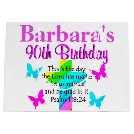 PERSONLIG 90:E BIRTHDAY CHRISTIAN GIFT BAG