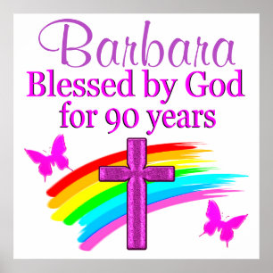 PERSONLIG 90:E BIRTHDAY PRAYER POSTER