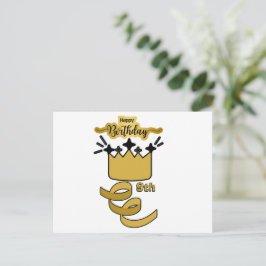 Personlig 9-årsdag Kung Kron Design Vykort