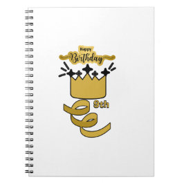 Personlig 9-årsdag Kungakrona Design Anteckningsbok