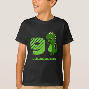 Personlig 9:e födelsedag Dinosaur T Shirt