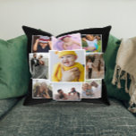 Personlig 9 Fotokollage Kudde<br><div class="desc">Gör en Personlig nio Photo dekorativ kudde från Ricaso - lägg till egna foton eller bilder</div>