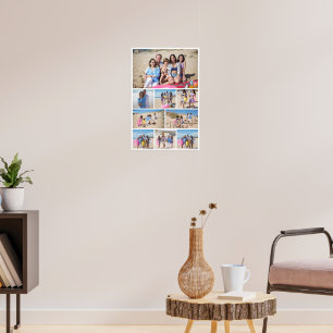 Personlig 9 fotokollage poster
