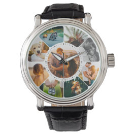 Personlig 9 Rundade foton Wrist Watch Armbandsur