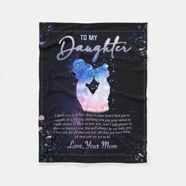Personlig A Brev till min dotter, Blanket för Fleecefilt (Framsidan)