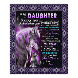 Personlig A Brev till min dotter Fototryck