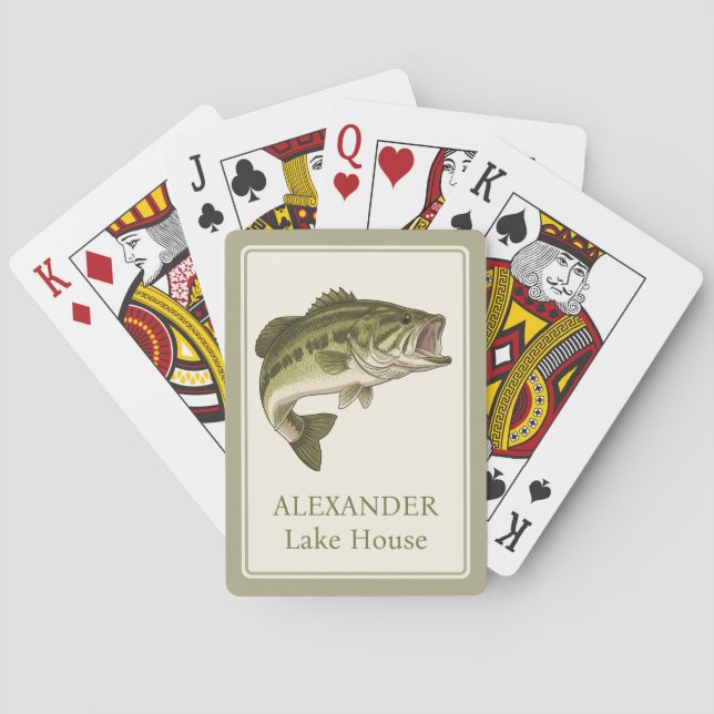 Personlig abborrfiske casinokort (Baksidan)