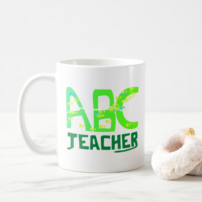 Personlig ABC-lärare Kaffemugg (Med munk)