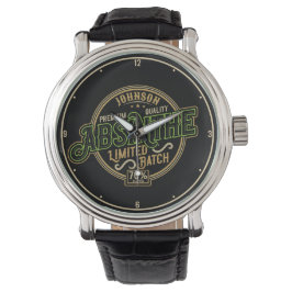 Personlig Absinthe Herbal Spirit Liquor Label Armbandsur