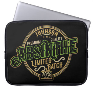 Personlig Absinthe Herbal Spirit Liquor Label Laptop Fodral