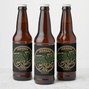 Personlig Absinthe Herbal Spirit Liquor Label Ölflaska Etikett