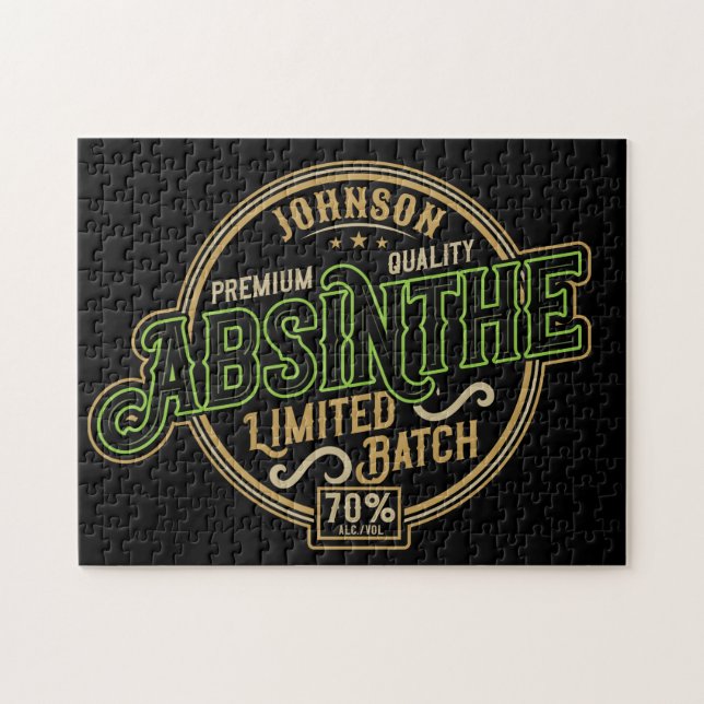 Personlig Absinthe Herbal Spirit Liquor Label Pussel (Horisontell)