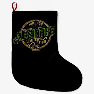Personlig Absinthe Herbal Spirit Liquor Label Stor Julstrumpa