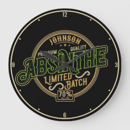 Personlig Absinthe Herbal Spirit Liquor Label Stor Klocka