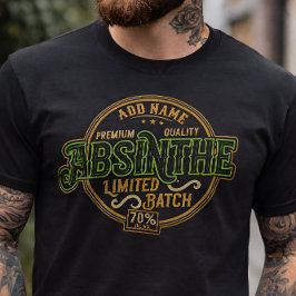 Personlig Absinthe Herbal Spirit Liquor Label T Shirt