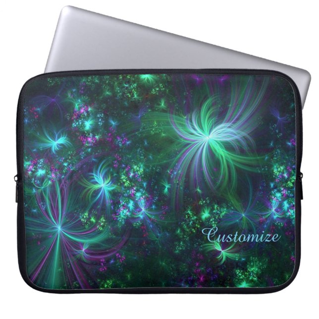 Personlig Abstrakt Blommönster Laptop sleeve (Framsidan)