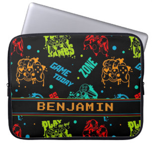 Personlig Abstrakt Gamers Boy Laptop Fodral