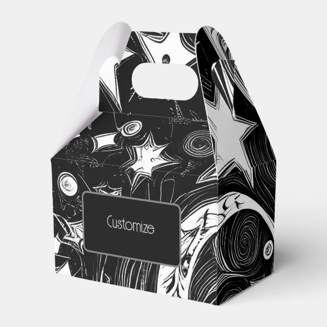 Personlig Abstrakt Måne och stjärnor Presentaskar (Framsidan Sidan)